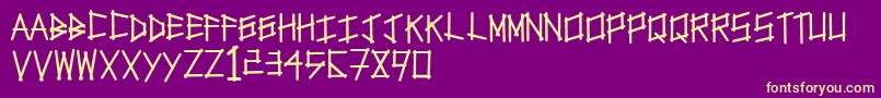 Tapetype Font – Yellow Fonts on Purple Background