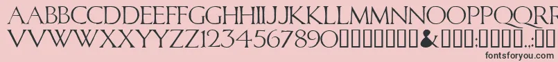 Weitere Informationen zur Calid-Schriftart Calid-Schriftart – Schwarze Schriften auf rosa Hintergrund