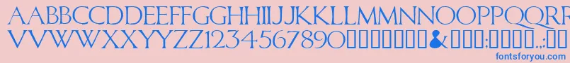 Calid Font – Blue Fonts on Pink Background