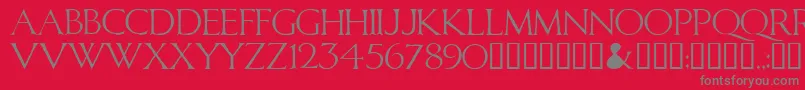 Calid Font – Gray Fonts on Red Background