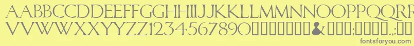 Calid-Schriftart – Graue Schriften auf gelbem Hintergrund