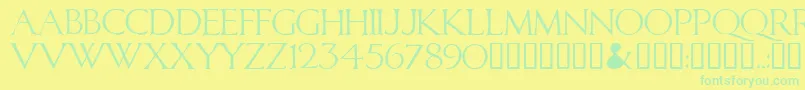 Calid Font – Green Fonts on Yellow Background