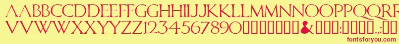 Calid-fontti – punaiset fontit keltaisella taustalla
