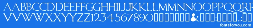 Calid Font – White Fonts on Blue Background