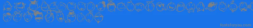 Police SmilefaceLt – polices grises sur fond bleu