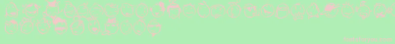 SmilefaceLt Font – Pink Fonts on Green Background