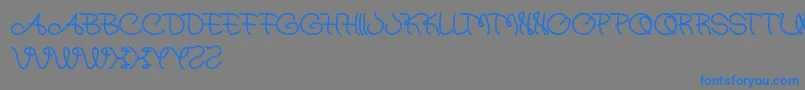 Atmostsphere-Schriftart – Blaue Schriften auf grauem Hintergrund