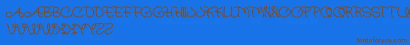 Atmostsphere Font – Brown Fonts on Blue Background