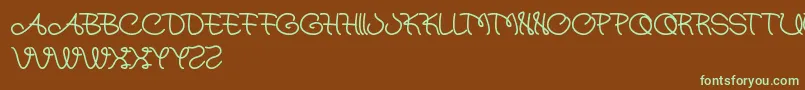 Atmostsphere Font – Green Fonts on Brown Background