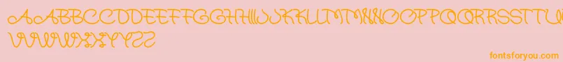 Atmostsphere Font – Orange Fonts on Pink Background