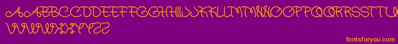 Atmostsphere Font – Orange Fonts on Purple Background