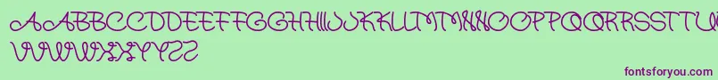 Atmostsphere Font – Purple Fonts on Green Background