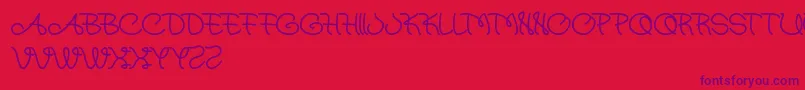 Atmostsphere Font – Purple Fonts on Red Background