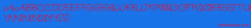 Atmostsphere Font – Red Fonts on Blue Background