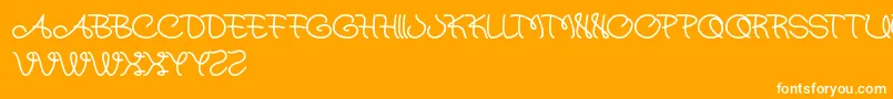 Atmostsphere-Schriftart – Weiße Schriften auf orangefarbenem Hintergrund