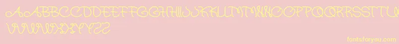 Atmostsphere Font – Yellow Fonts on Pink Background