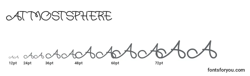 Размеры шрифта Atmostsphere