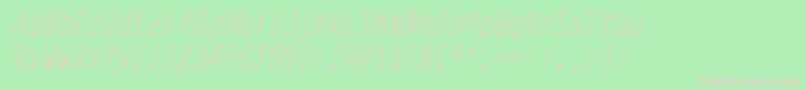 LettergothiccondItalic Font – Pink Fonts on Green Background