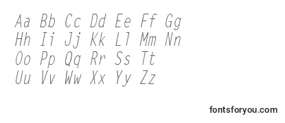Шрифт LettergothiccondItalic