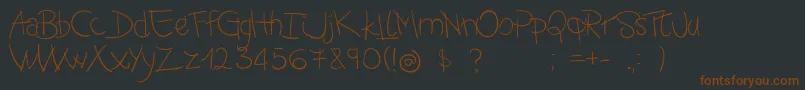 MoodySpaghettyDemo Font – Brown Fonts on Black Background
