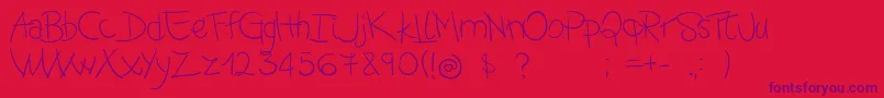 MoodySpaghettyDemo Font – Purple Fonts on Red Background