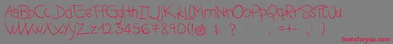 MoodySpaghettyDemo Font – Red Fonts on Gray Background