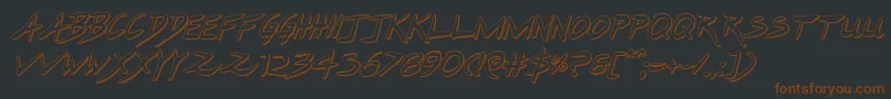 Hakturus3Dital Font – Brown Fonts on Black Background