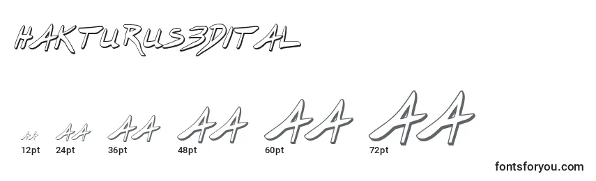 Hakturus3Dital Font Sizes