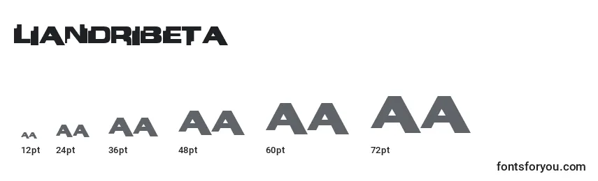 Размеры шрифта LiandriBeta