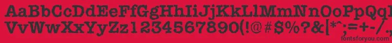 TypewriterrandomBold Font – Black Fonts on Red Background