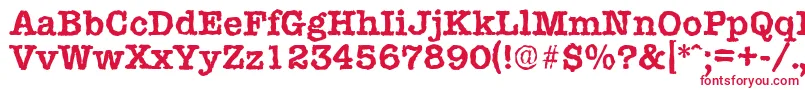 フォントTypewriterrandomBold – 赤い文字