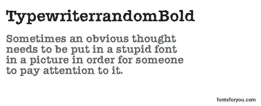 TypewriterrandomBold Font