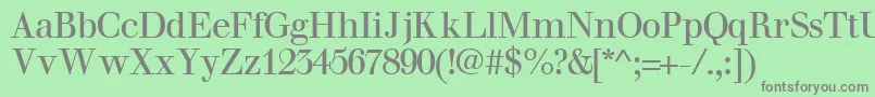 WalbaumsskRegular Font – Gray Fonts on Green Background