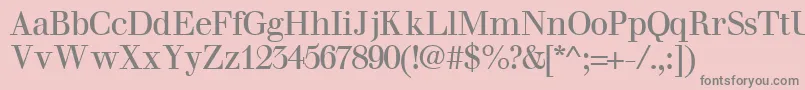 WalbaumsskRegular-Schriftart – Graue Schriften auf rosa Hintergrund
