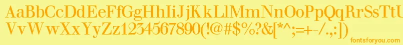 WalbaumsskRegular Font – Orange Fonts on Yellow Background