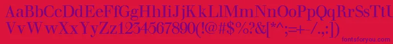 WalbaumsskRegular Font – Purple Fonts on Red Background