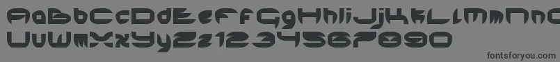 フォントHardEdge – 黒い文字の灰色の背景