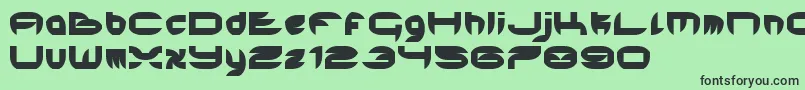 HardEdge Font – Black Fonts on Green Background