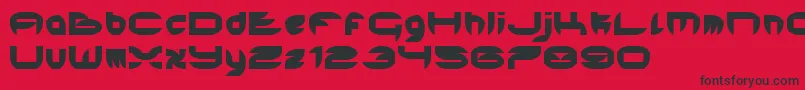 HardEdge Font – Black Fonts on Red Background