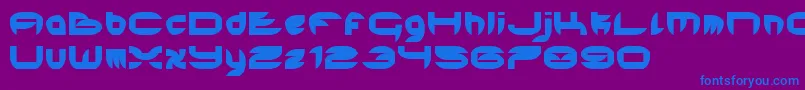 フォントHardEdge – 紫色の背景に青い文字