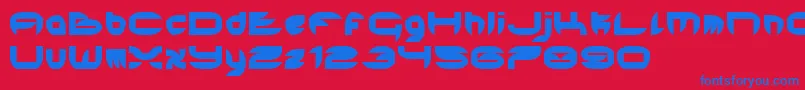 HardEdge Font – Blue Fonts on Red Background