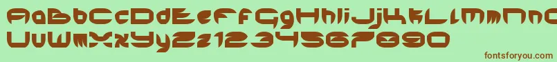 HardEdge Font – Brown Fonts on Green Background