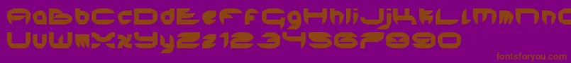 フォントHardEdge – 紫色の背景に茶色のフォント