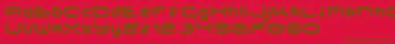 HardEdge Font – Brown Fonts on Red Background