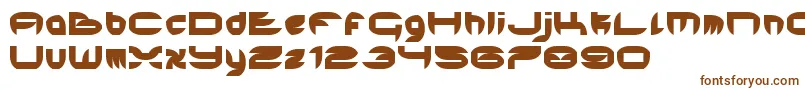 Шрифт HardEdge – коричневые шрифты на белом фоне