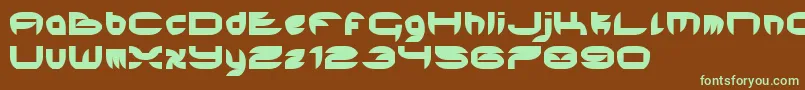 HardEdge Font – Green Fonts on Brown Background