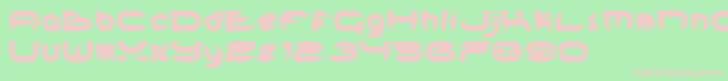 HardEdge-fontti – vaaleanpunaiset fontit vihreällä taustalla