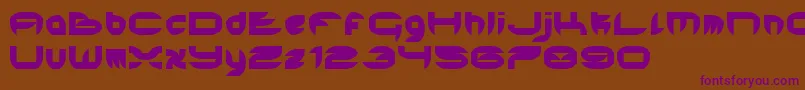 HardEdge-fontti – violetit fontit ruskealla taustalla