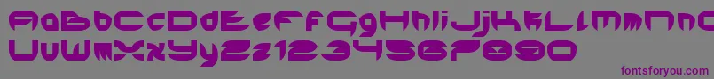 フォントHardEdge – 紫色のフォント、灰色の背景