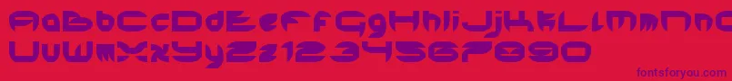 HardEdge Font – Purple Fonts on Red Background